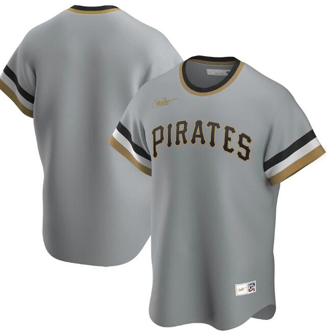 Men's Pittsburgh Pirates Blank New Grey Cool Base Stitched Jersey